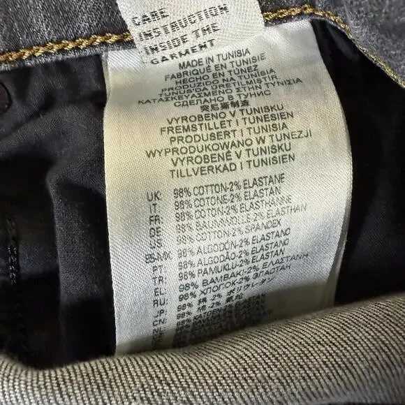 Diesel D-Strukt Jeans Mens 38x32 Gray Slim Medium Wash Faded Stretch Taper Denim